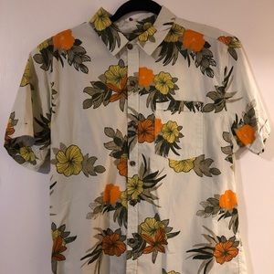 Floral print button up shirt